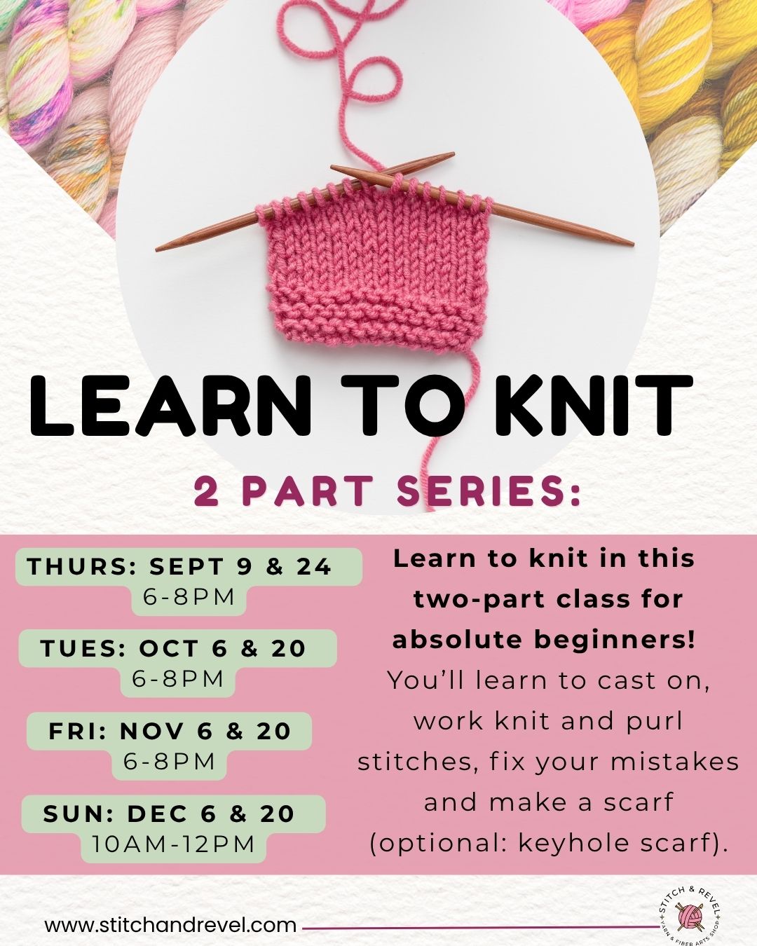 Learn to Knit (2-part Series)