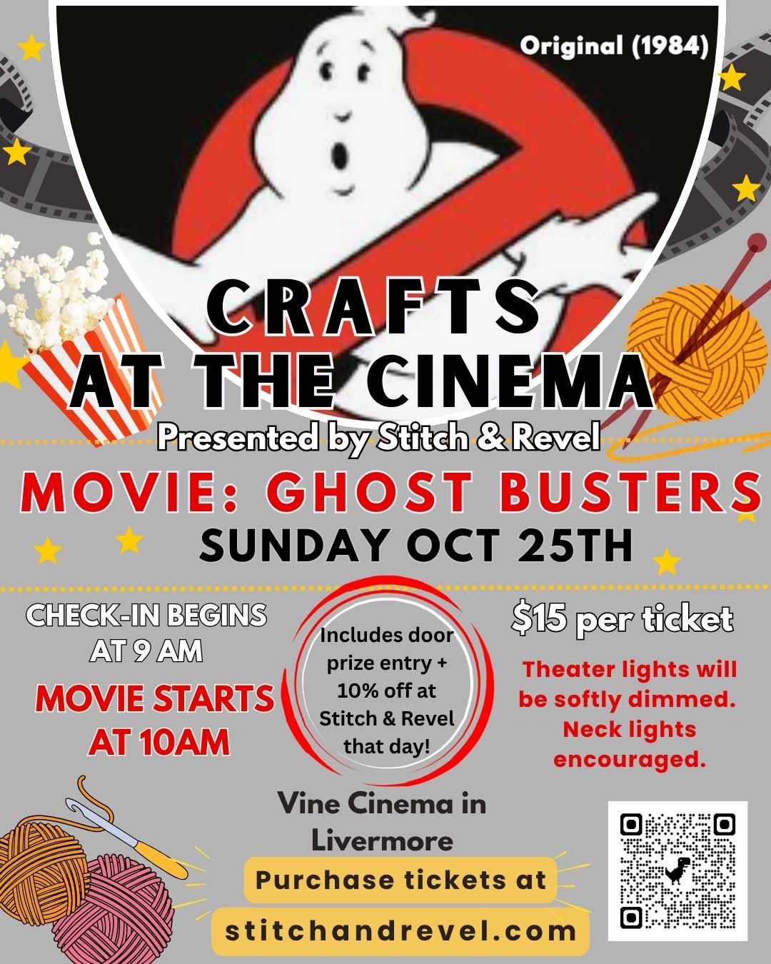 Crafts at the Cinema - Sun October 25th 9am