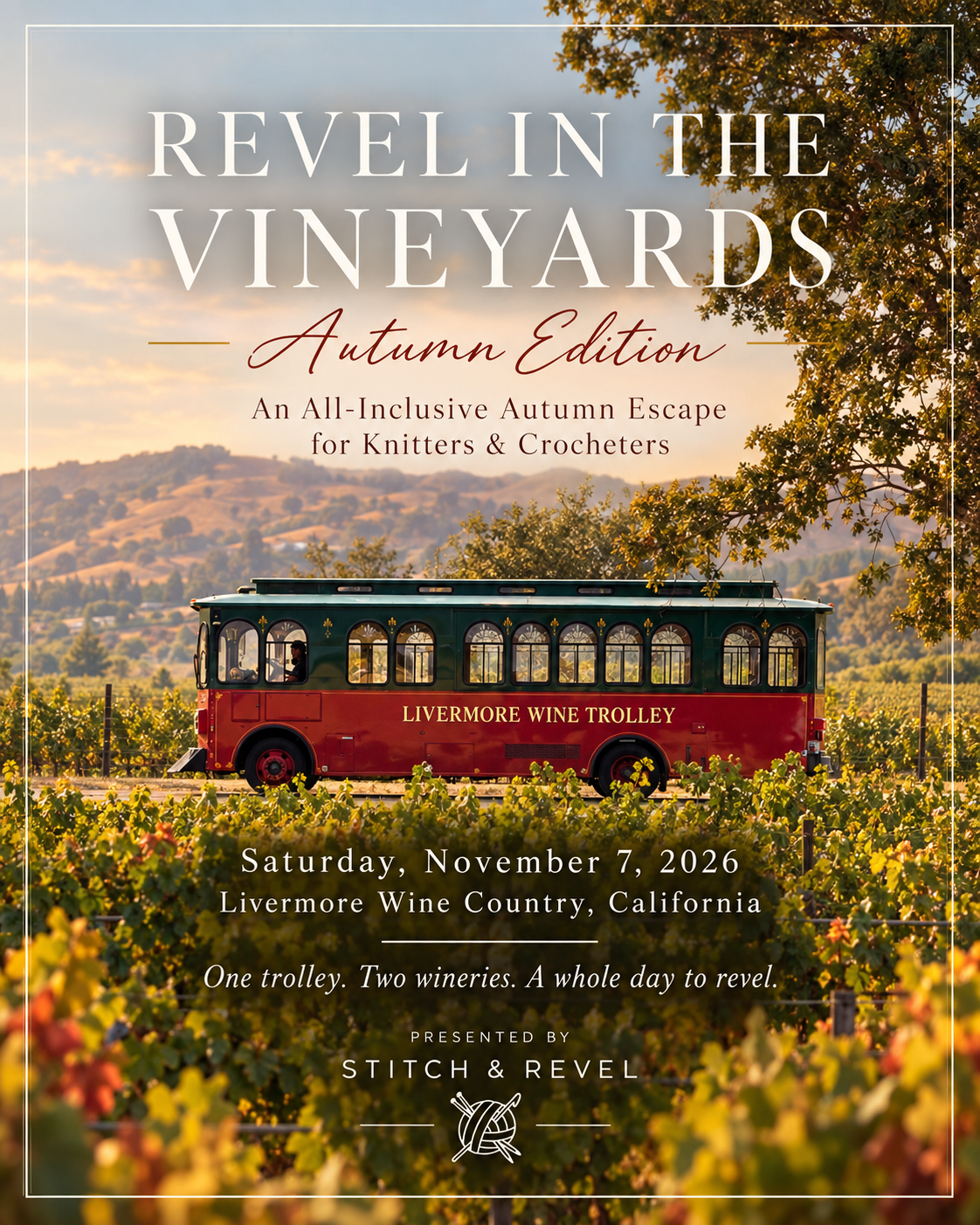 Revel In The Vineyards - An All-Inclusive Autumn Escape for Knitters & Crocheters