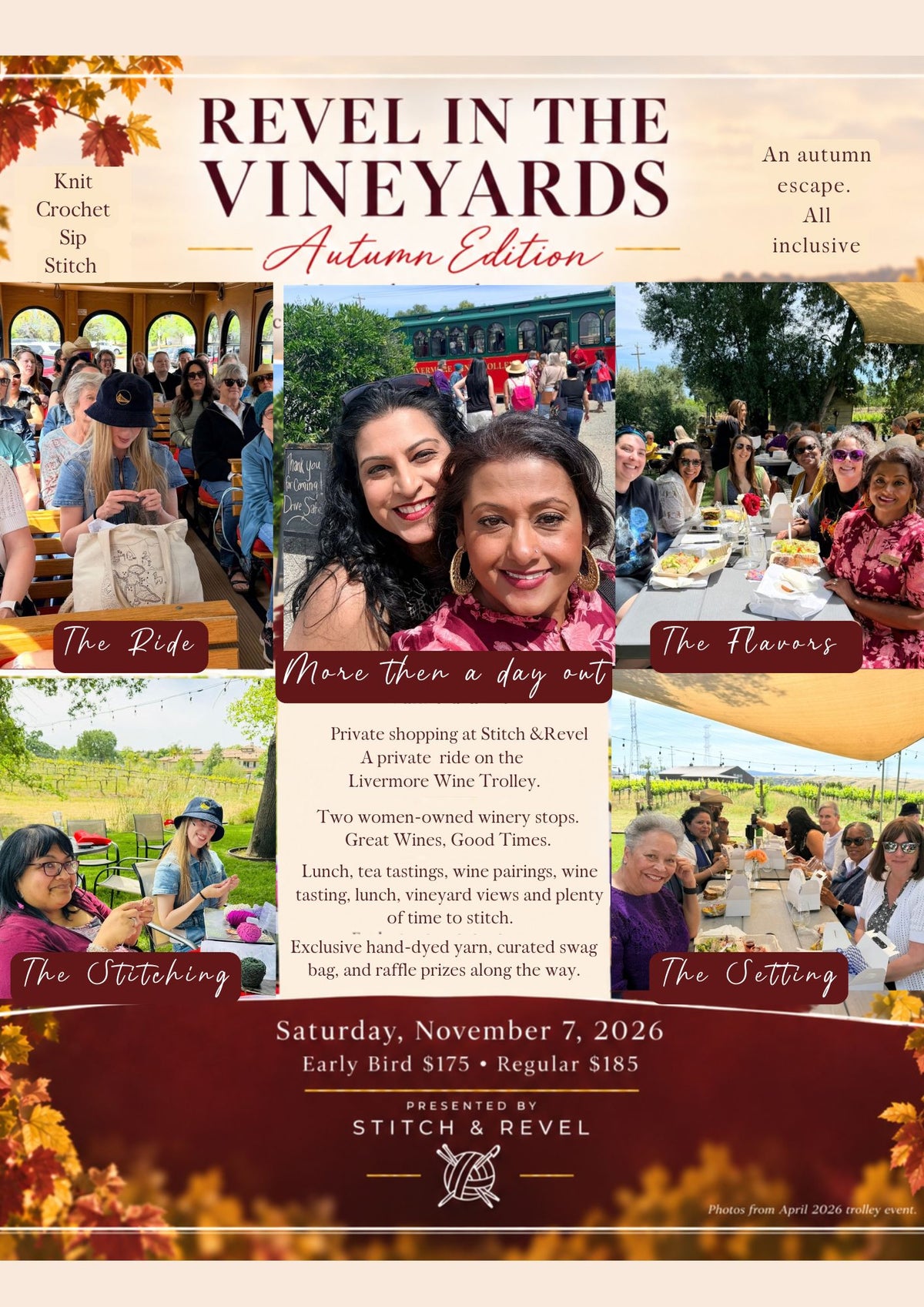 Revel In The Vineyards - An All-Inclusive Autumn Escape for Knitters & Crocheters
