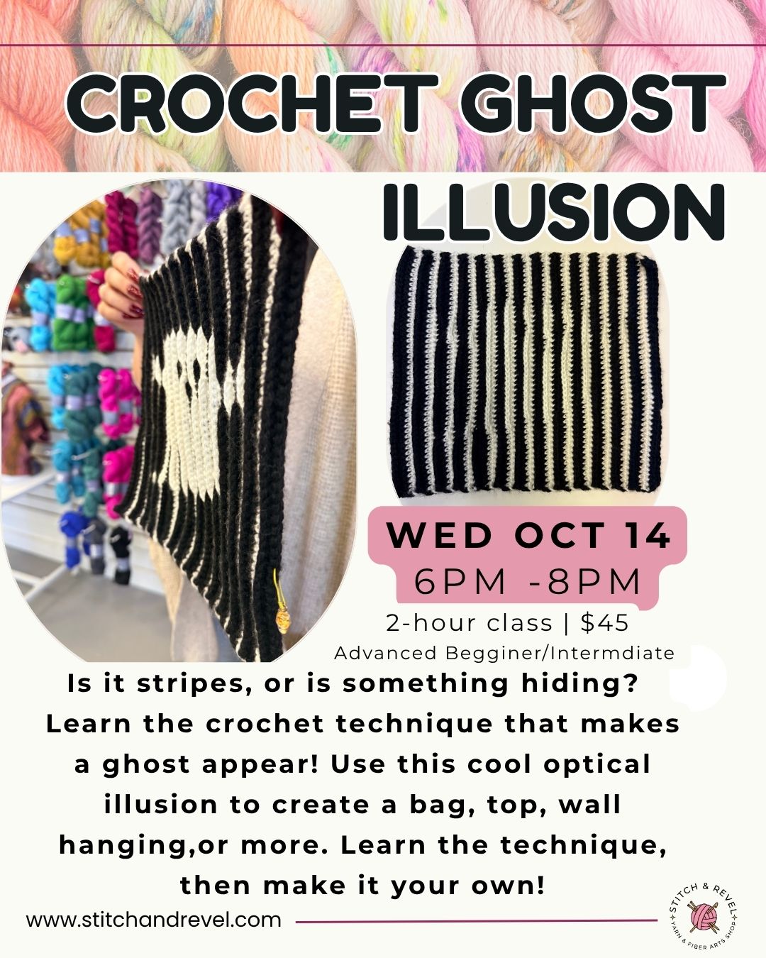 Crocheted Ghost Illusion - Wed Oct 14th