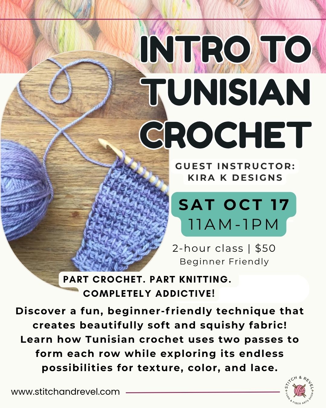 Introduction to Tunisian Crochet (Hybrid Crochet)