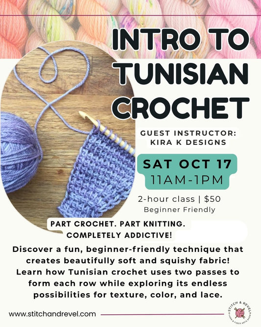 Introduction to Tunisian Crochet (Hybrid Crochet)